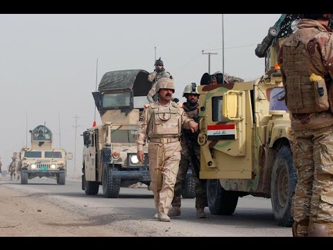 شاهد القوات العراقية تتقدم في اتجاه الطريق بين العامرية والفلوجة