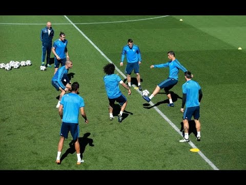بالفيديو كريستيانو رونالدو يطالب رودريجيز بالضغط على اللاعبين فى تدريبات الريال