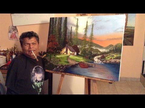 بالفيديو عامل بناء يكتشف موهبته في الرسم بعد فقدان ذراعيه وعينه