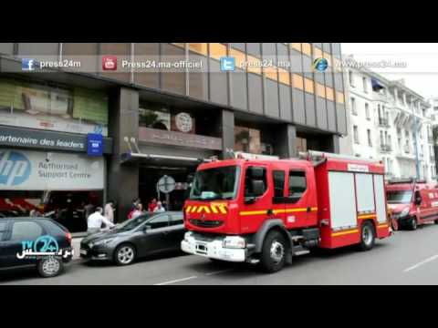 بالفيديو الوقاية المدنية تسيطر على حريق في الشركة المركزية لإعادة التأمين