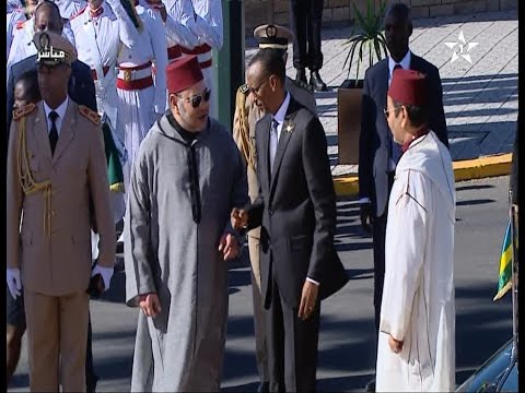 بالفيديو الملك محمد السادس يستقبل رئيس جمهورية رواندا