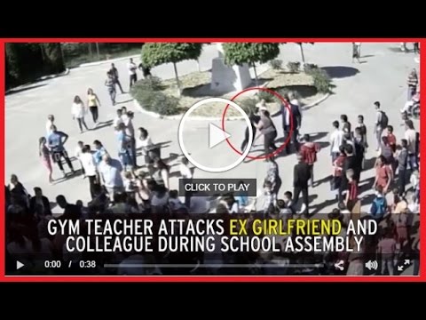 معلم يسحل زميلته في المدرسة أمام الطلاب بسبب الغيرة