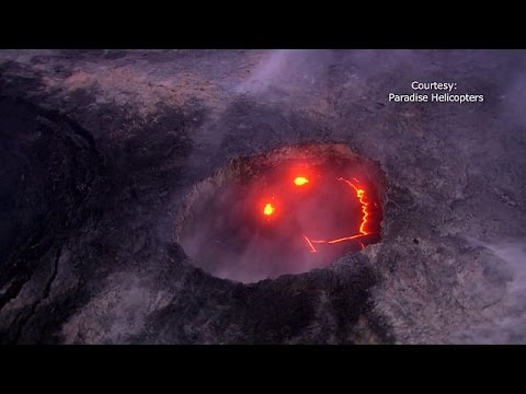 بالفيديو بركان كيلاويا يبتسم للعالم في مشهد عجيب