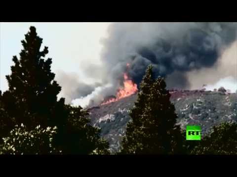 شاهد حرائق غابات تجتاح ولاية كاليفورنيا الأميركية