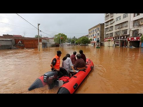 بالفيديو فيضانات عارمة في شمال غرب الصين