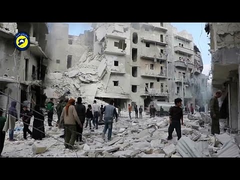 شاهد غارات مكثفة على الأحياء الشرقيّة في حلب