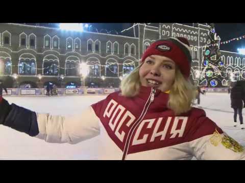 شاهد الساحة الحمراء في موسكو تاريخ يراقص المتزلجين