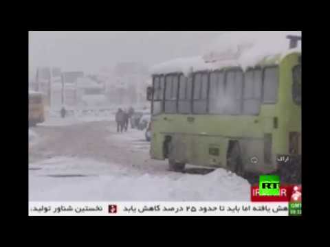 بالفيديو الثلوج الكثيفة تغطي جمهورية إيران