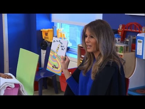 بالفيديو  ميلانيا ترامب تزور مستشفى للأطفال في نيويورك