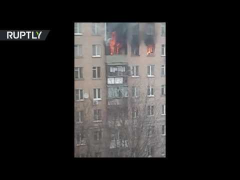 مواطنة روسية تقفز من الطابق الثامن لتنجو من الحريق