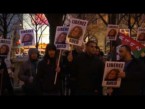 بالفيديو مسيرة في باريس لإطلاق سراح الفلسطينية عهد التميمي