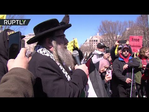 شاهد مظاهرة ضد مؤتمر أيباك الداعم للإسرائيليين في واشنطن