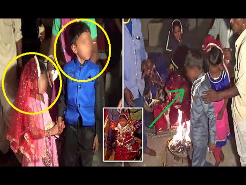 شاهد حفل زواج جماعي للأطفال في الهند